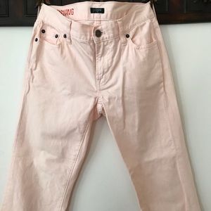 J. Crew Hipslung Cropped Jeans - Peach
